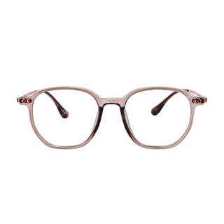 champagne EyeCandys Status Round Glasses Prescription Reading Glasses with Vintage Colorful Eyewear Frames available in Blue Light Blocking