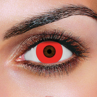 Innovision FX Solid Red Color Contact Lens for Dark Eyes - Eyecandys