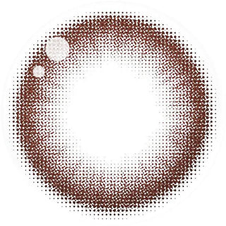 Design of the Ann365 JUST Choco (Toric for Astigmatism) (1 PAIR) prescription colour contact lens dailies from Eyecandys on a white background, showing the fine pixel detail and enlarging limbal ring.
