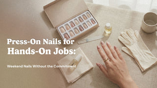 Editorial visual for Press-On Nails for Hands-On Jobs: Weekend Nails Without the Commitment