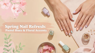Editorial visual for Spring Nail Refresh: Pastel Hues & Floral Accents