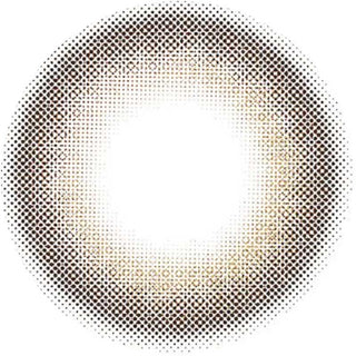 A circular pattern with a dense, dotted brown ring fading toward the center and edge, leaving the middle mostly white—closely resembling Clalen IRIS Canola Brown (10pk) colored contacts by Clalen.