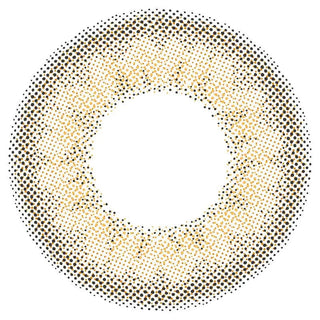Graphic design of Lilmoon Monthly Skin Grege (Prescription) circle contact lens packaging with dot pattern and detailed limbal ring, designed to enlarge the eyes