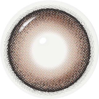 The i-Sha Dekame Look At Me Sand Brown contact lens by i-Sha features a sand brown shade with a dekame effect, dotted gradient pattern, dark limbal ring, and clear pupil center, shown against a white background.