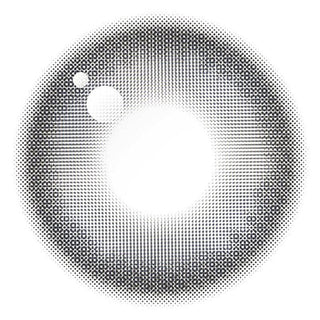 Close up detailed view of a Melinoe 1-Day Beige Blue contact lens design