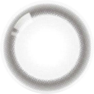 A round white plate with a dotted black ring near the edge creates a gradient effect reminiscent of Olola Glee Grey by Olola—minimalist, modern, and stylish with its smooth black-to-white transition.