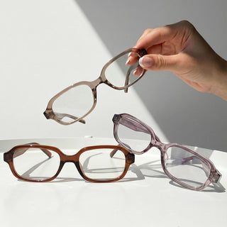 EyeCandys Side Eye blue light blocking rectangular glasses, lightweight frame for round and oval face shapes