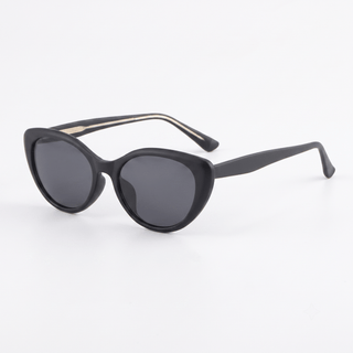EyeCandys Bardot Cat Eye Black sunglasses model shot featuring classic black cat-eye sunglasses with UV protection, trendy women's fashion eyewear, designer-inspired shades for everyday wear, summer outfits, travel, and street style.