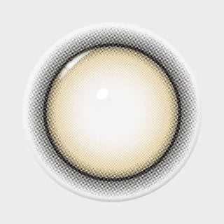 Close-up of EyeCandys I-Girl One Pick Natural Brown contact lens showing detailed lens design and natural eye enhancement