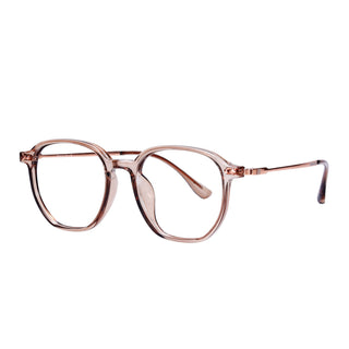 champagne EyeCandys Status Round Glasses Prescription Reading Glasses with Vintage Colorful Eyewear Frames available in Blue Light Blocking