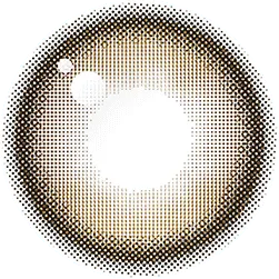 A circular brown gradient design, resembling Gemhour Demeter 1-Day 13.5 Amber Brown (10pk) contacts by Gemhour, with a dotted pattern and two white highlights on the upper left, set on a transparent background.