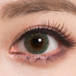 GEO Tri-Color Green Color Contact Lens for Dark Eyes - Eyecandys