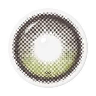 Eyecandys i-Sha Reborn Olive contact lens design, showing detailed pattern, natural olive color, and intricate lens structure.