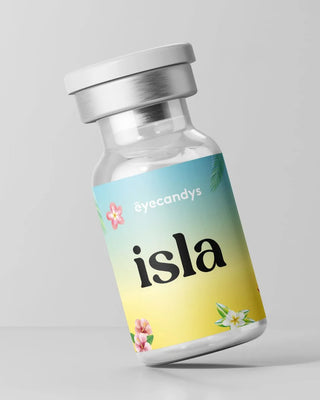 EyeCandys Isla contact lens glass vial bottle – premium glass vial for storing colored contact lenses and prescription colored contact lenses