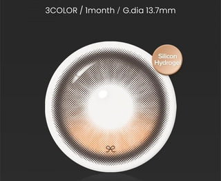 Close up detailed view of a i-Sha Reborn Oak Haze contact lens design
