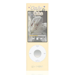 The i-Sha One Pick Only One 1-Day Velvet Smoke Grey (10pk) comes in a rectangular, cream-colored iPod-inspired box featuring a white lily and the words "Only One," perfect for daily disposable grey lenses from i-Sha.