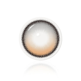 EyeCandys i-Sha One Pick Only One Dusty Brown colored contact lens design on a white background, featuring a soft dusty brown iris pattern with a natural color blend. Available at EyeCandys.