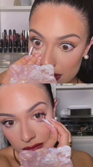 Video of applying EyeCandys Amelie Biscuit Brown and Amelie Earl Grey prescription colored contact lenses