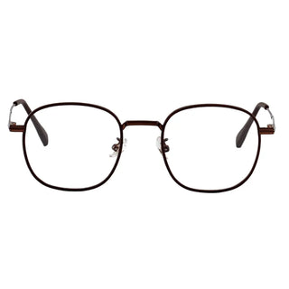 The EyeCandys Stunner Square features thin, dark metal frames and clear lenses in a stylish, modern design, shown front-facing against a white background.